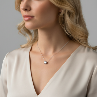 9K Gold 1.00ct Lab Grown Diamond Necklace
