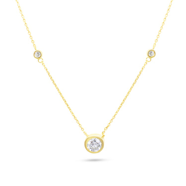 9K Gold Lab Grown Diamonds Necklace
