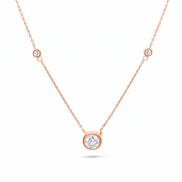 9K Gold Lab Grown Diamonds Necklace