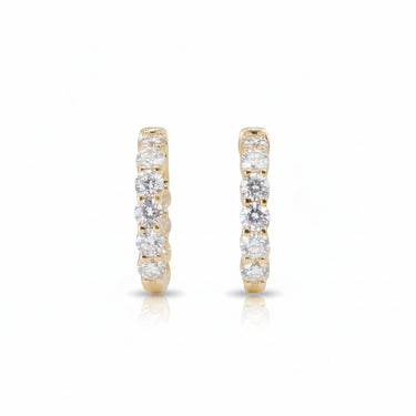 10K 20LGD 4.70CT EF/VS Lab Diamond Huggie Earrings