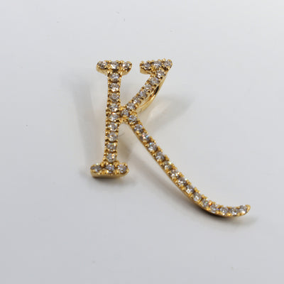 18K Yellow Gold Diamond 'K' Initial Pendant | Gold & Diamond Initial Pendant Melbourne | H&H Jewellery 