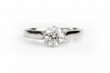 18K YW Gold 1.00CT G/S1 GIA Certified Solitaire Diamond Engagement Ring
