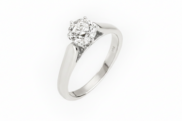18K YW Gold 1.00CT G/S1 GIA Certified Solitaire Diamond Engagement Ring