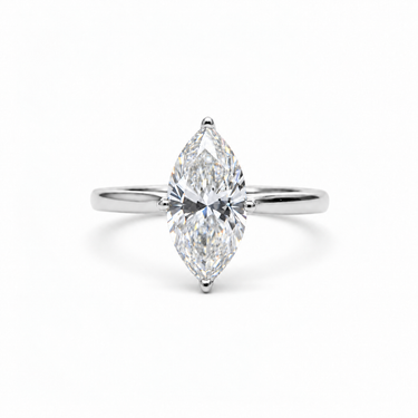 9K Gold 2.00ct Lab Grown Diamond Marquise Engagement Ring