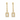 18K Yellow Gold Tdw. 0.75ct Diamond Drop Earring