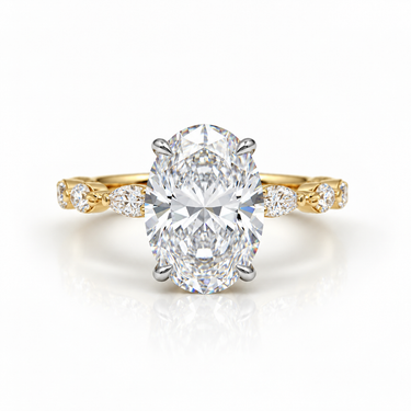 14KYG 3.08CT E/VVS Lab Grown Diamond Engagement Ring