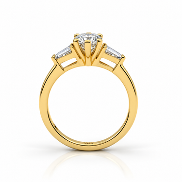 9K Gold Lab Grown Diamond Marquise-Pear Engagement Ring