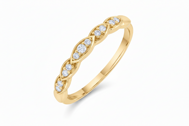 9K White Gold Tdw.  0.10ct Diamond Band Ring - 20704988
