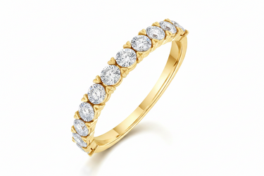 9K White Gold Tdw. 0.25ct Diamond Band Ring