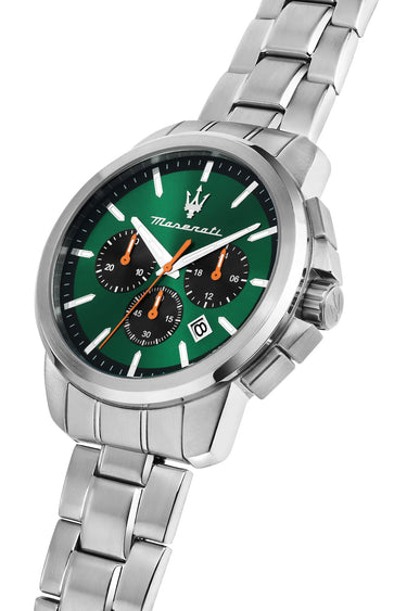 Maserati Successo Quartz Watch, Green, 42 mm, Mineral crystal R8873621043
