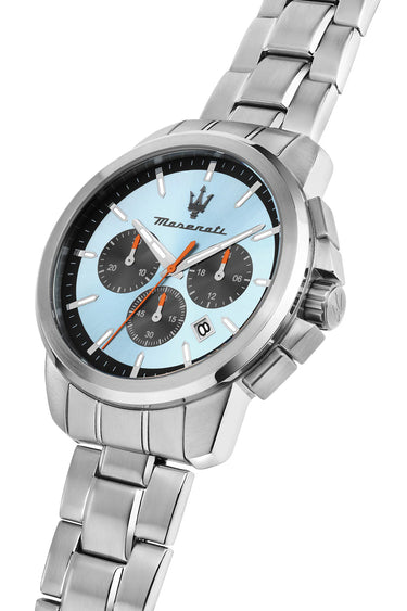 Maserati Successo Quartz Watch, Blue, 42 mm, Mineral crystal R8873621044
