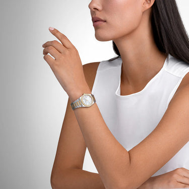 Raymond Weil A.R.T.  Diamond Bezel Mother Of Pearl Two-Tone Quartz Women's 30mm 1250-SPS-97081