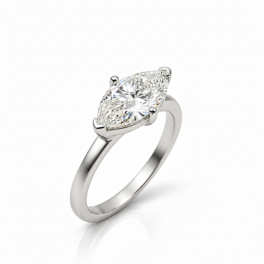 9K Gold 2.00CT VS/FG Lab Grown Diamond Solitaire Engagement Ring