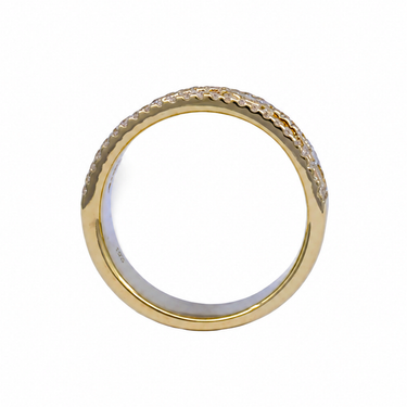 18K Yellow Gold 0.60ct Multi-Cut Natural Diamond Ring