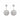 18K White Gold Mother of Pearl Drop Earring - 20342111