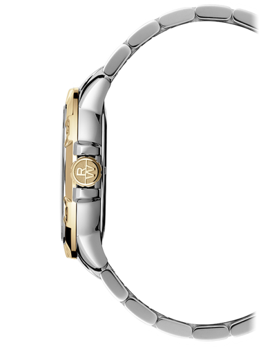 Tango Classic Men's Quartz Two-Tone Bracelet Watch, 41mm Stainless Steel Bracelet, Yellow Gold PVD, White Dial, Indexes - 8160-STP-30041