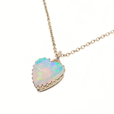 9K Yellow Gold Opal Pendant