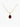 9K Yellow Gold Pear Cut Garnet Pendant