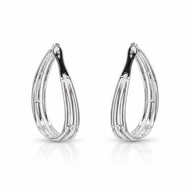18K White Gold Diamond Earring - 20773236
