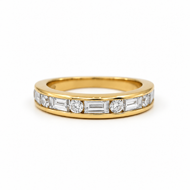 9KYG 9LGD 1.10CT VSEF Lab Grown Diamond Wedding Band Ring