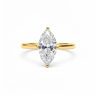 9K Gold 2.00ct Lab Grown Diamond Marquise Engagement Ring