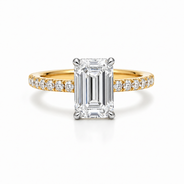 14KYG 2.08CT E/VVS2 0.36CT Lab Grown Diamond Engagement Ring