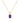 9K Yellow Gold Emerald Cut Amethyst Pendant