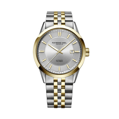 Raymond Weil - Freelancer Men's Automatic Classic Two-Tone Yellow Gold Date Watch | Raymond Weil Melbourne | Raymond Weil Australia | H&H Jewellery