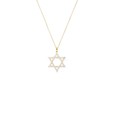 18K Yellow Gold Tdw. 0.55ct Diamond Star of David Pendant | Gold Diamond Necklace | Gold Cross Necklace Australia | Rose Gold Necklace | Gold Cross Necklace Melbourne | Gold Diamond Pendant Necklace | Gold Necklace For Women | H&H Jewellery 