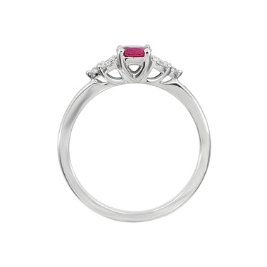 18K White Gold 0.50ct Ruby and Diamond Ring | Diamond Rings Melbourne | Engagement Rings Melbourne | Wedding Rings Melbourne | H&H Jewellery