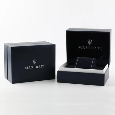 Maserati Competizione 43mm Chronograph Watch Blue Dial Two Tone SS Bracelet - R8873600006
