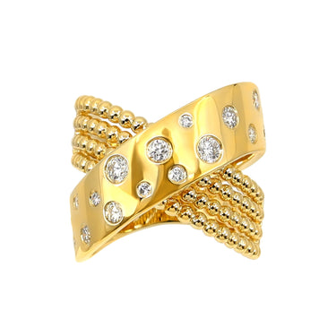 18K Yellow Gold Tdw. 0.50ct Diamond Ring - 20737948