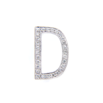 18K White Gold Diamond 'D' Initial Pendant | Gold & Diamond Initial Pendants Melbourne | H&H Jewellery 