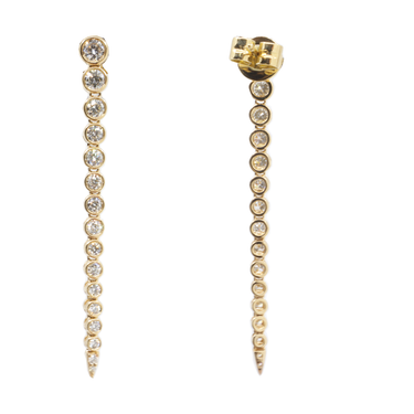 18K Yellow Gold Tdw. 0.93ct Diamond Earrings - 20752736