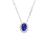 18K White Gold 0.68ct Sapphire And Diamond Pendant  | Sapphire Necklaces & Pendants Melbourne | Sapphire Necklaces & Pendants Australia | H&H Jewellery
