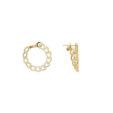 18K Yellow Gold Tdw. 1.71ct Diamond Earring - 20737870