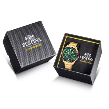 Festina Chrono Bike Men's Watch F20727/2 Green Steel Strap