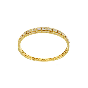 18K Yellow Gold Tdw. 3.85ct Diamond Bangle | Diamond Bracelet Melbourne | Diamond Bracelet Australia | H&H Jewellery