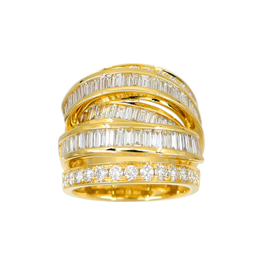 18K Yellow Gold Tdw. 2.71ct Diamond Ring  | Yellow Gold Diamond Rings Melbourne | Yellow Gold Diamond Engagement Rings Melbourne |Yellow Gold Diamond Wedding Rings Melbourne | H&H Jewellery