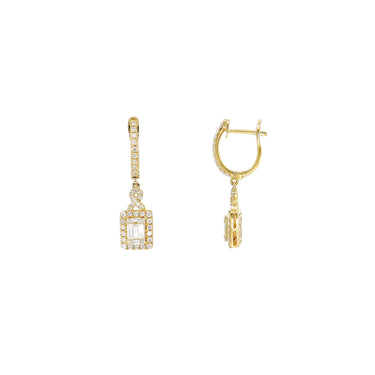 18K Yellow Gold Tdw. 0.75ct Diamond Earring - 20738150