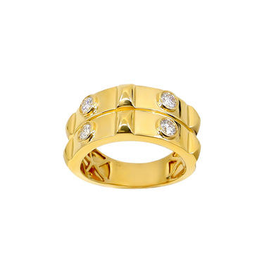 18K Yellow Gold Tdw. 0.42ct Diamond Ring - 20734107