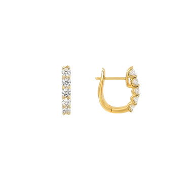 18K Yellow Gold Tdw. 0.85ct Diamond Earrings - 20718329