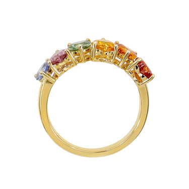 18K Yellow Gold 2.53ct Multi Colour Sapphire Ring  | Sapphire Engagement Rings | Sapphire Jewellery Melbourne | Sapphire Jewellery Australia | Sapphire Wedding Rings | H&H Jewellery 