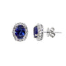 18K White Gold 2.11ct Sapphire and Diamond Earrings | Sapphire and Diamond Earrings Melbourne | Sapphire and Diamond Earrings Australia | H&H Jewellery