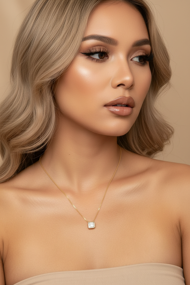 9KYG 1LGD 0.52CT EF/VS Lab Grown Diamond Pendant Necklace