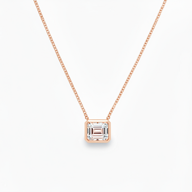 9KYG 1LGD 0.52CT EF/VS Lab Grown Diamond Pendant Necklace