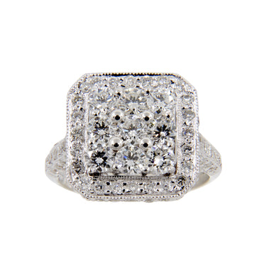 18K White Gold Tdw. 1.80ct Diamond Ring - 20616502