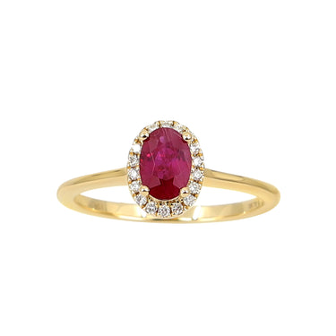 18K Yellow Gold 0.60ct Ruby and Diamond Ring - 20738570