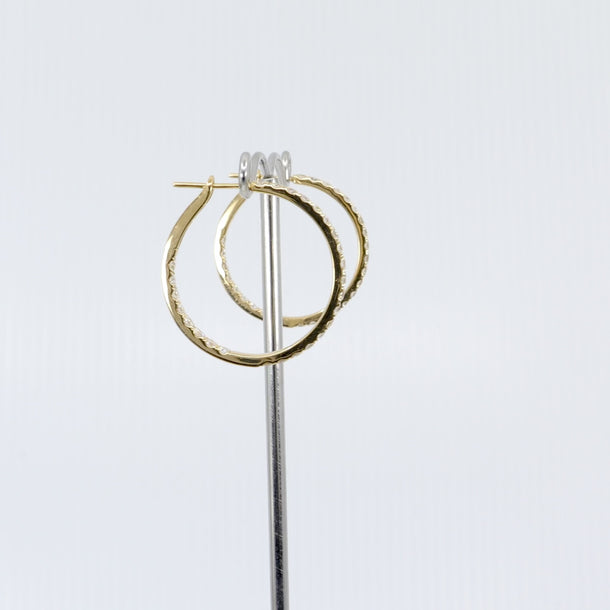 18K Yellow Gold Tdw. 1.55ct Diamond Earrings | Hoop Diamond Earrings Melbourne | Hoop Diamond Earrings Australia | H&H Jewellery 