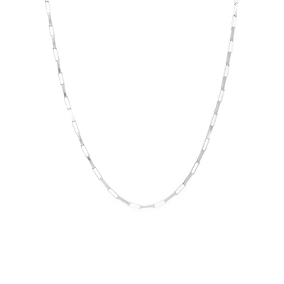 9K White Gold  Long Box Paper Clip Necklace | Gold Diamond Necklace | Gold Cross Necklace Australia | Rose Gold Necklace | Gold Cross Necklace Melbourne | Gold Diamond Pendant Necklace | Gold Necklace For Women | H&H Jeweller